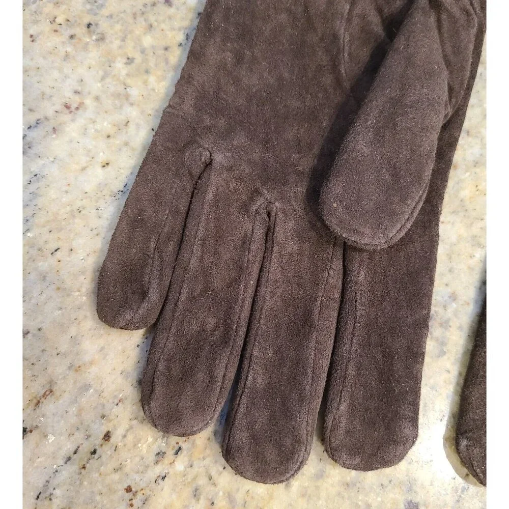 Aris Womens Size L/XL Brown Suede Leather Lined 9